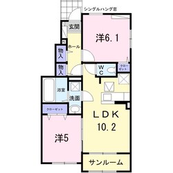 ＦＬＡＴ２の物件間取画像